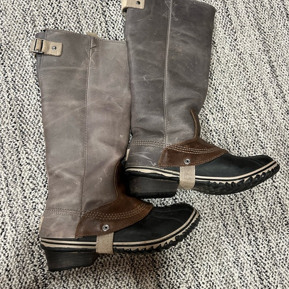 COPY - Sorel Women’s slimpack tall riding duck boots gray leather snow winter s… - Picture 6 of 12